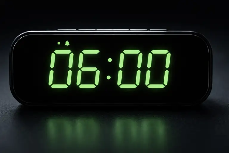 exactly at six