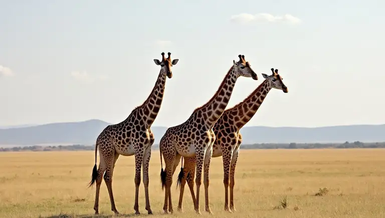 стадо жирафов