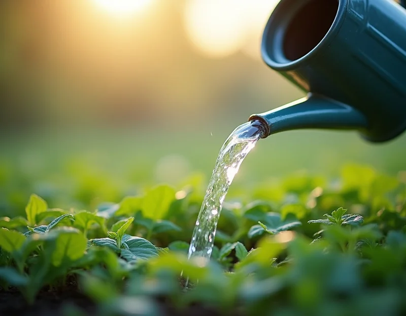 полить тонкой струёй