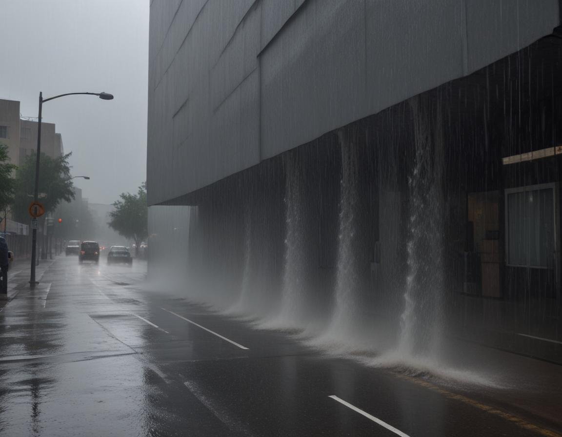 сильный дождь