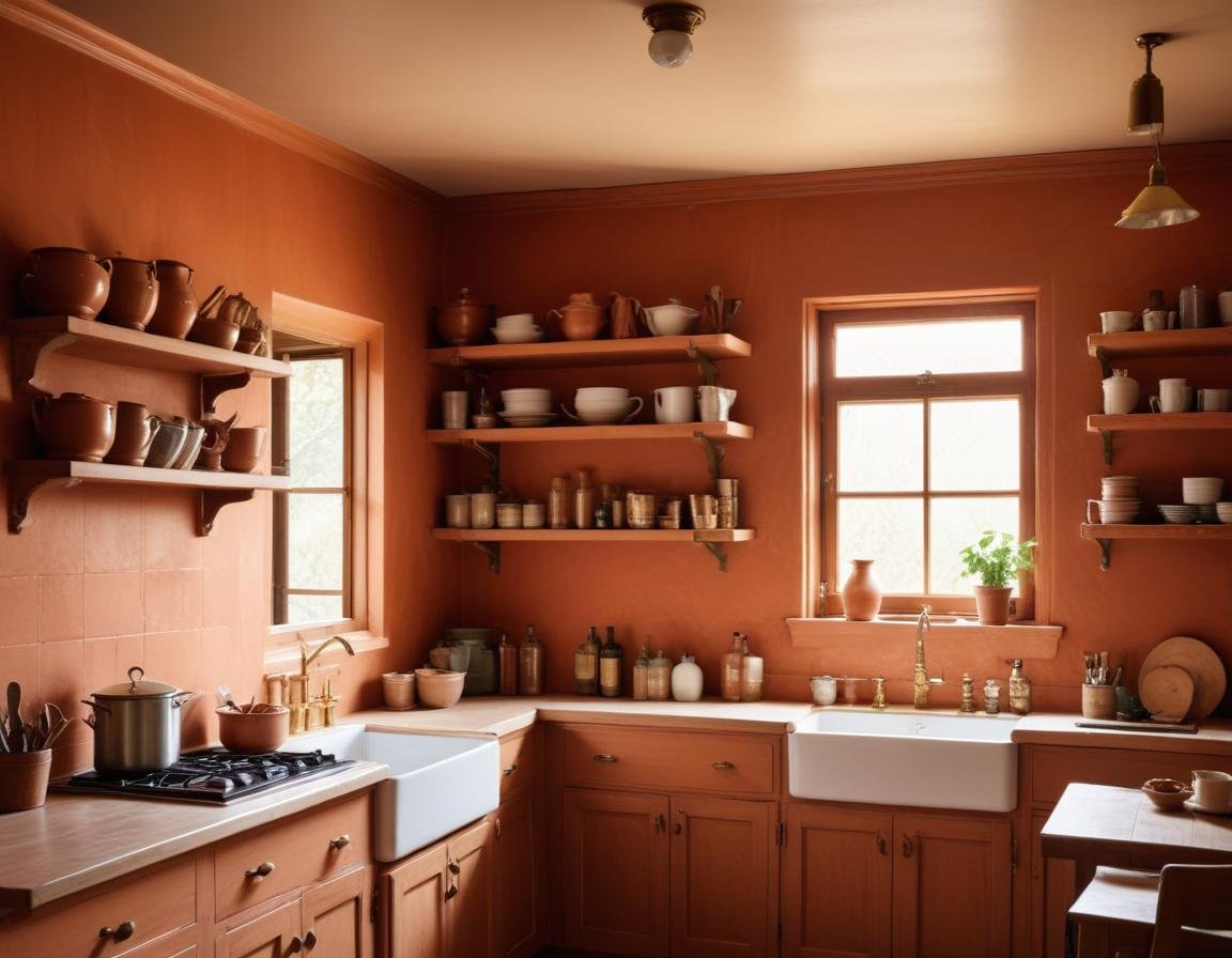 в тёплых тонах