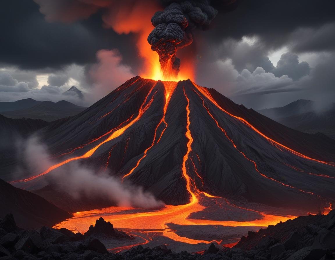 извержение вулкана