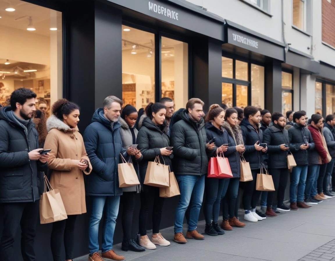 стоять в очереди